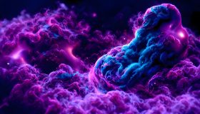 p片科幻悬疑精品封面，深空星云背景下未来感十足的机械装置，冷色调营造神秘科技氛围